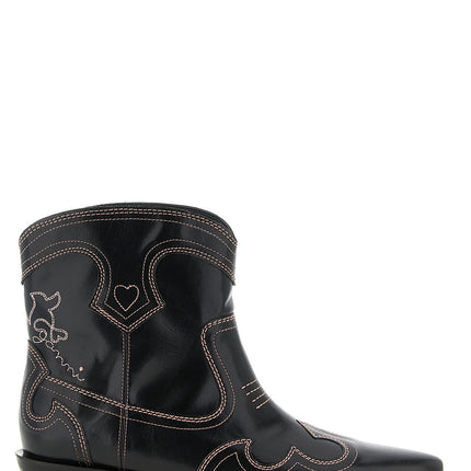 Ganni Black Polyethylene Chelsea Boots