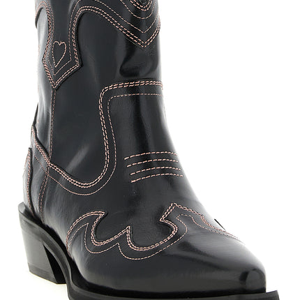 Ganni Black Polyethylene Chelsea Boots