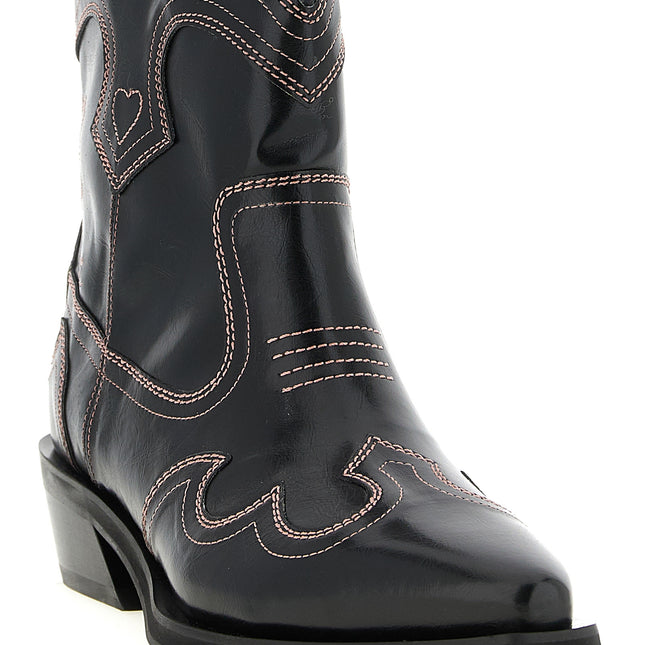 Ganni Black Polyethylene Chelsea Boots