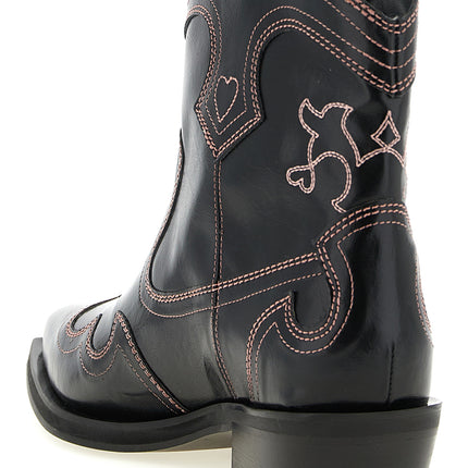 Ganni Black Polyethylene Chelsea Boots