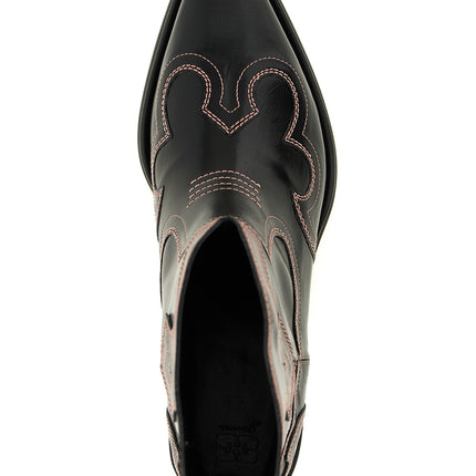 Ganni Black Polyethylene Chelsea Boots