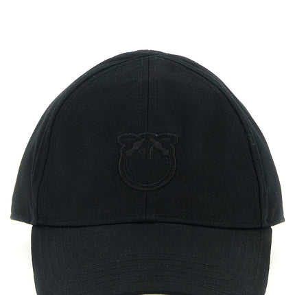 PINKO Black Cotton Cap (Baseball Hat)