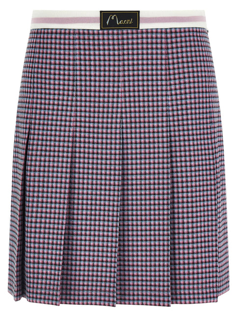 Marni Purple Viscose Long Skirt