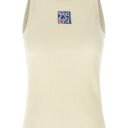 Marni Beige Cotton Tank Tops