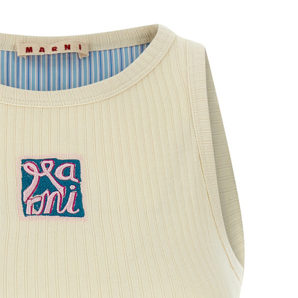 Marni Beige Cotton Tank Tops