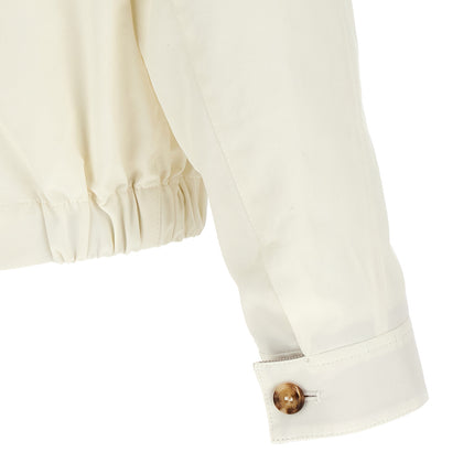 Brunello Cucinelli White Cotton Full-Length Jacket