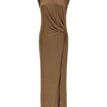 Elisabetta Franchi Beige Viscose Long Dress