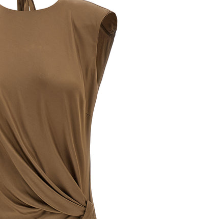 Elisabetta Franchi Beige Viscose Long Dress