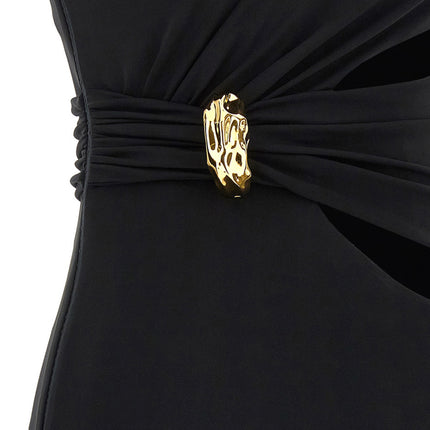 Elisabetta Franchi Black Viscose Long Dress