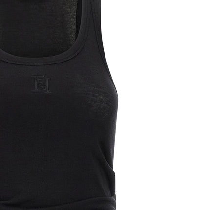 Elisabetta Franchi Black Lycra Midi Dress