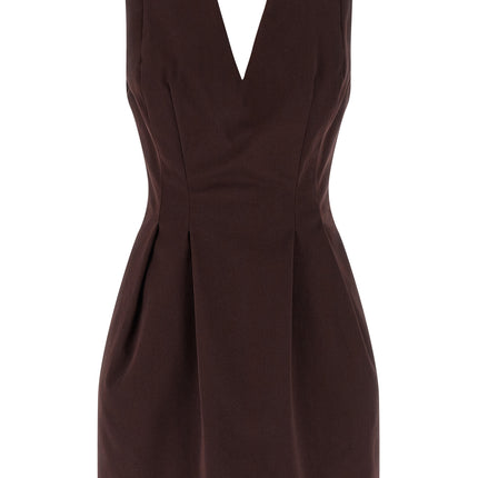 Elisabetta Franchi Brown Cotton Short Dress