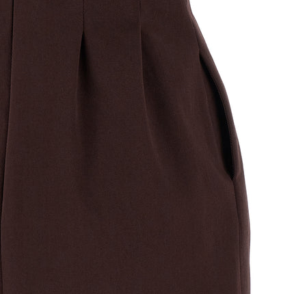 Elisabetta Franchi Brown Cotton Short Dress