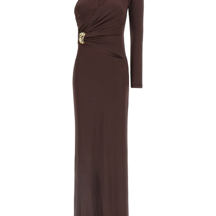 Elisabetta Franchi Brown Viscose Long Dress