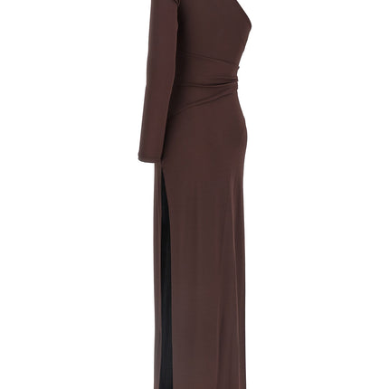 Elisabetta Franchi Brown Viscose Long Dress
