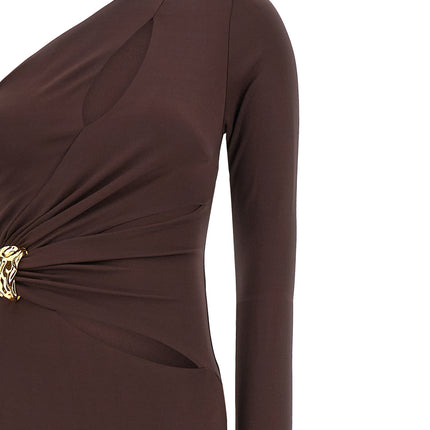 Elisabetta Franchi Brown Viscose Long Dress
