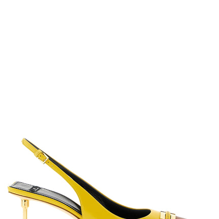 Elisabetta Franchi Bicolor Leather Mid Heel Pumps