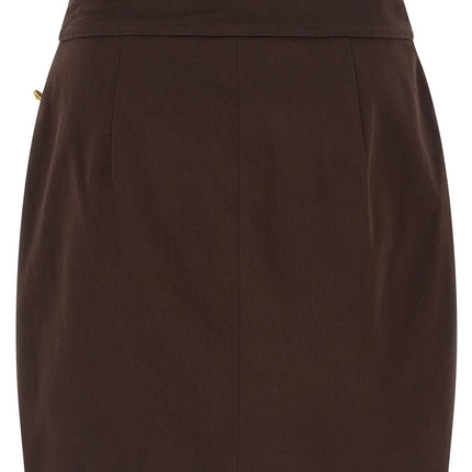 Elisabetta Franchi Brown Cotton Long Skirt