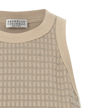 Brunello Cucinelli Beige Cotton Tank Tops