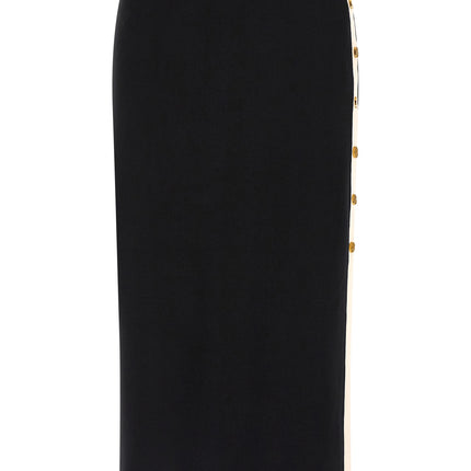 Elisabetta Franchi Black Viscose Midi Skirt