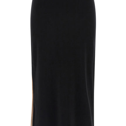 Elisabetta Franchi Black Viscose Midi Skirt