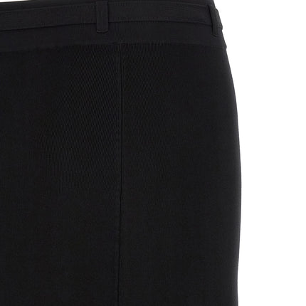 Elisabetta Franchi Black Viscose Midi Skirt