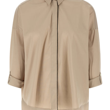 Brunello Cucinelli Beige Cotton Blouse