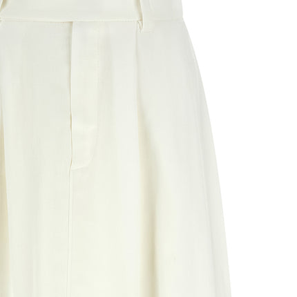 Brunello Cucinelli White Viscose Midi Skirt