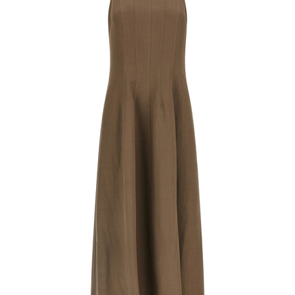 Brunello Cucinelli Brown Viscose Midi Dress
