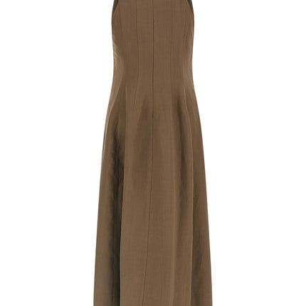 Brunello Cucinelli Brown Viscose Midi Dress