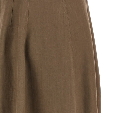 Brunello Cucinelli Brown Viscose Midi Dress