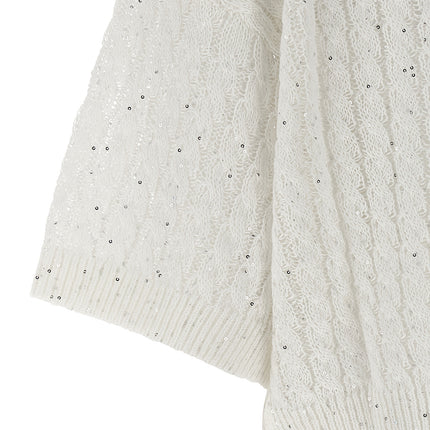 Brunello Cucinelli White Linen Cardigan