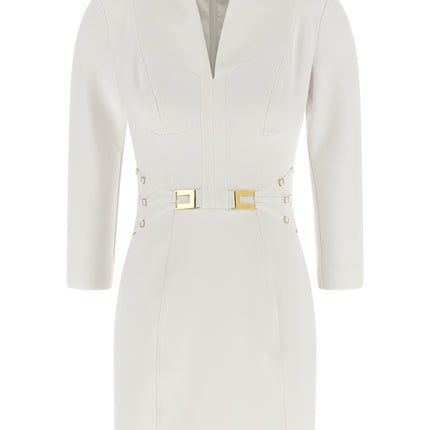 Elisabetta Franchi White Polyester Short Dress