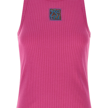 Marni Fuchsia Cotton Sleeveles T-Shirt