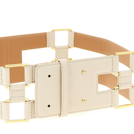 Elisabetta Franchi White Polyethylene Regular Belt