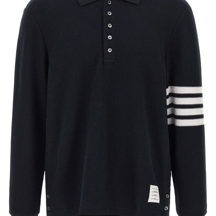 Thom Browne Blue Cotton Polo Shirt