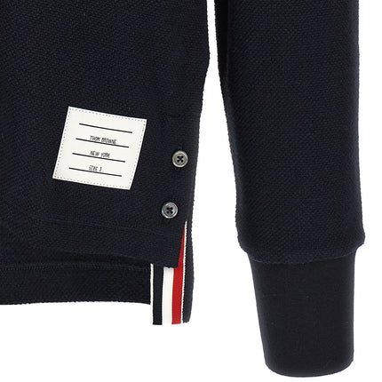 Thom Browne Blue Cotton Polo Shirt