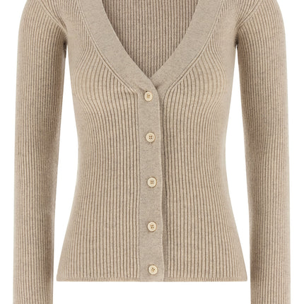 Max Mara Beige Wool Cardigan
