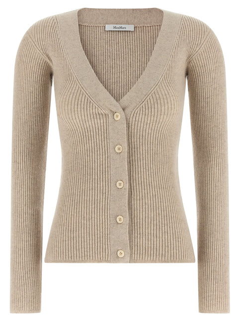 Max Mara Beige Wool Cardigan