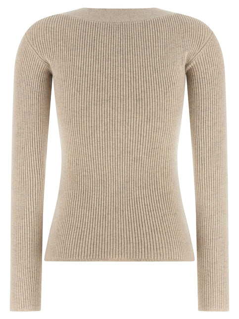 Max Mara Beige Wool Cardigan
