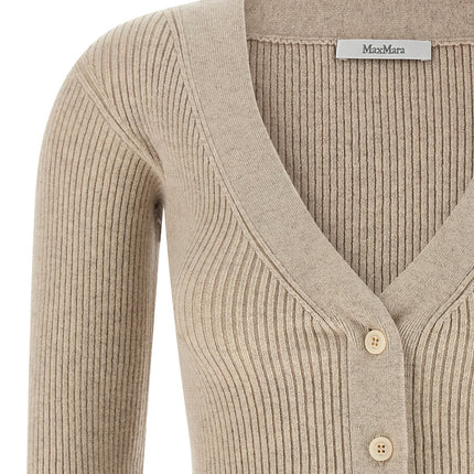 Max Mara Beige Wool Cardigan