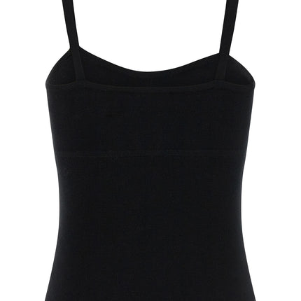 Max Mara Black Virgin Wool Tank Tops
