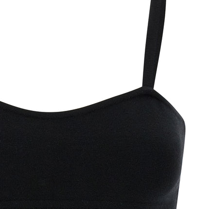 Max Mara Black Virgin Wool Tank Tops