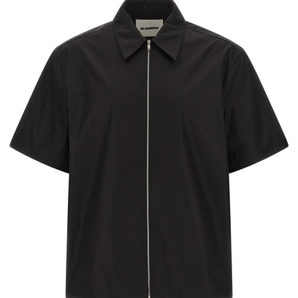 Jil Sander Black Cotton Blouse