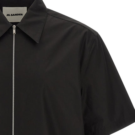 Jil Sander Black Cotton Blouse