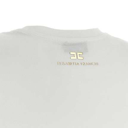 Elisabetta Franchi White Cotton Sleeveles T-Shirt