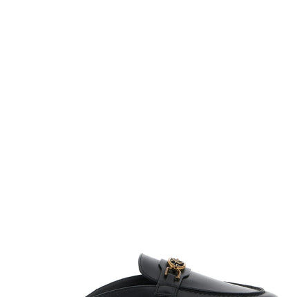 PINKO Black Calfskin Slides