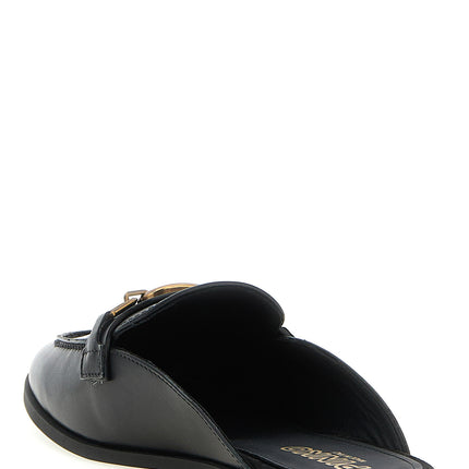 PINKO Black Calfskin Slides