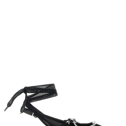PINKO Black Leather Ballet Flats