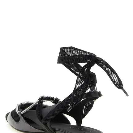 PINKO Black Leather Ballet Flats