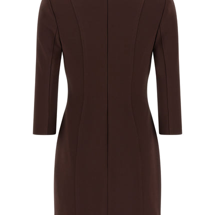 Elisabetta Franchi Brown Polyester Short Dress